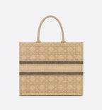 Large Dior Book Tote Natural Cannage Raffia