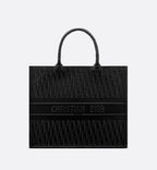Large Dior Book Tote Black Dior Oblique Embossed Calfskin
