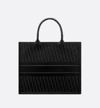 Large Dior Book Tote Black Dior Oblique Embossed Calfskin