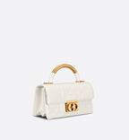 Mini Dior Ange Bag Latte Macrocannage Lambskin