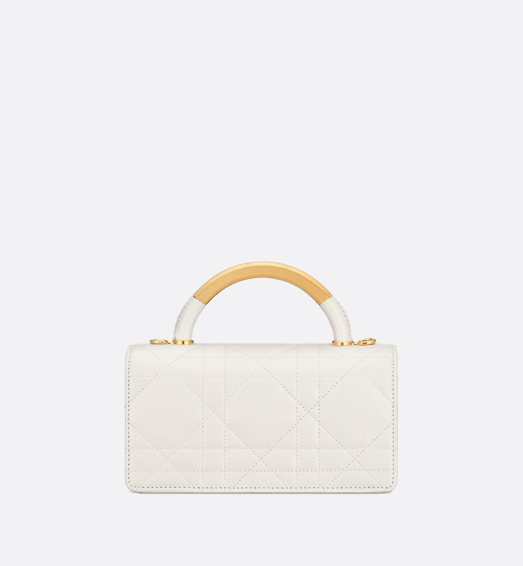 Mini Dior Ange Bag Latte Macrocannage Lambskin