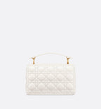 Small Dior Jolie Top Handle Bag Latte Cannage Calfskin