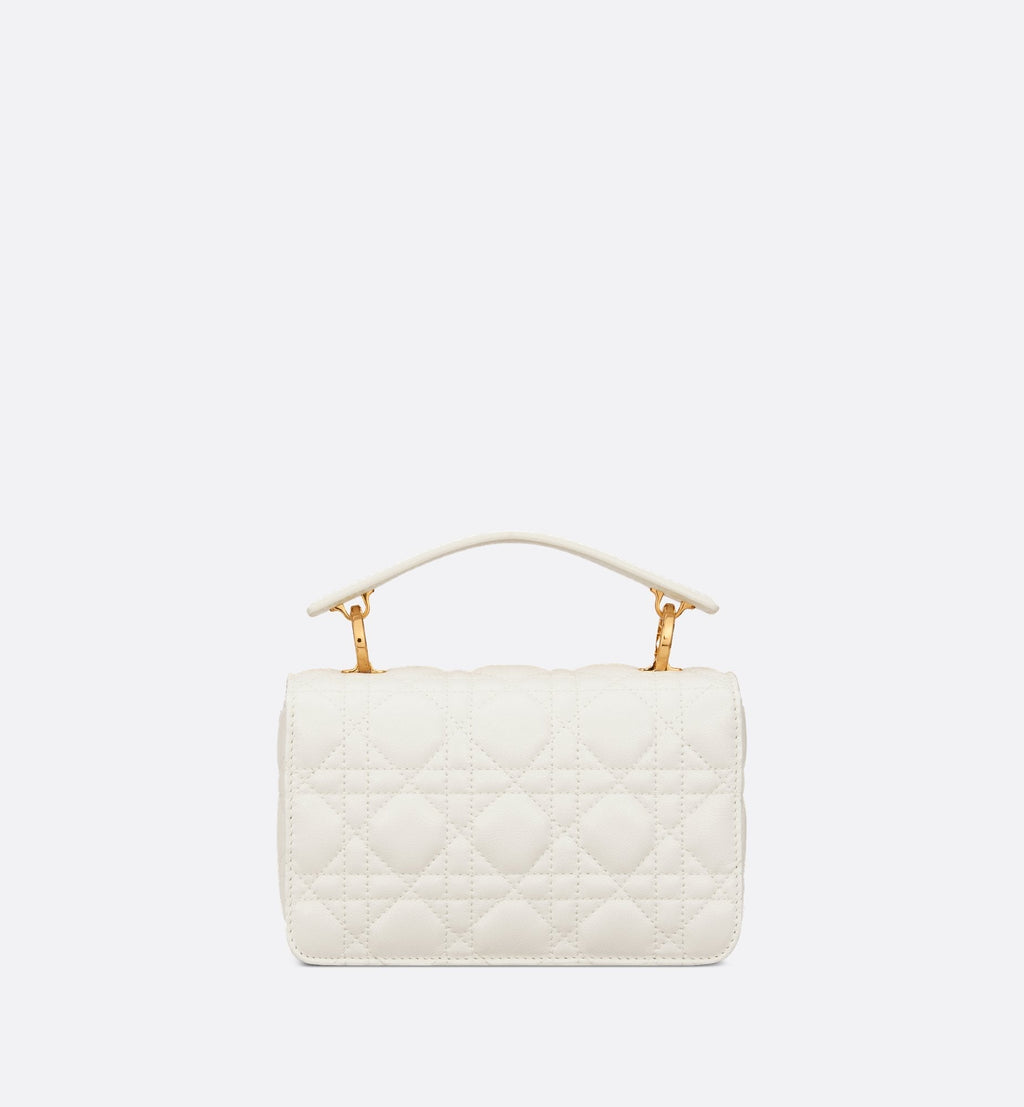 Mini Dior Jolie Top Handle Bag Latte Cannage Calfskin