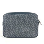 FENDI Clutch bag 7M0286 Leather / PVC black business bag Zucca logo