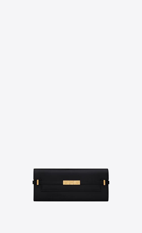 Manhattan Clutch In Box Saint Laurent Leather