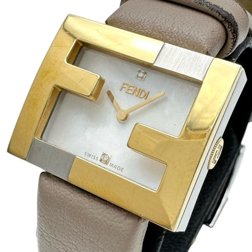Fendi Mania Quartz Watch Stainless Steel/Leather
