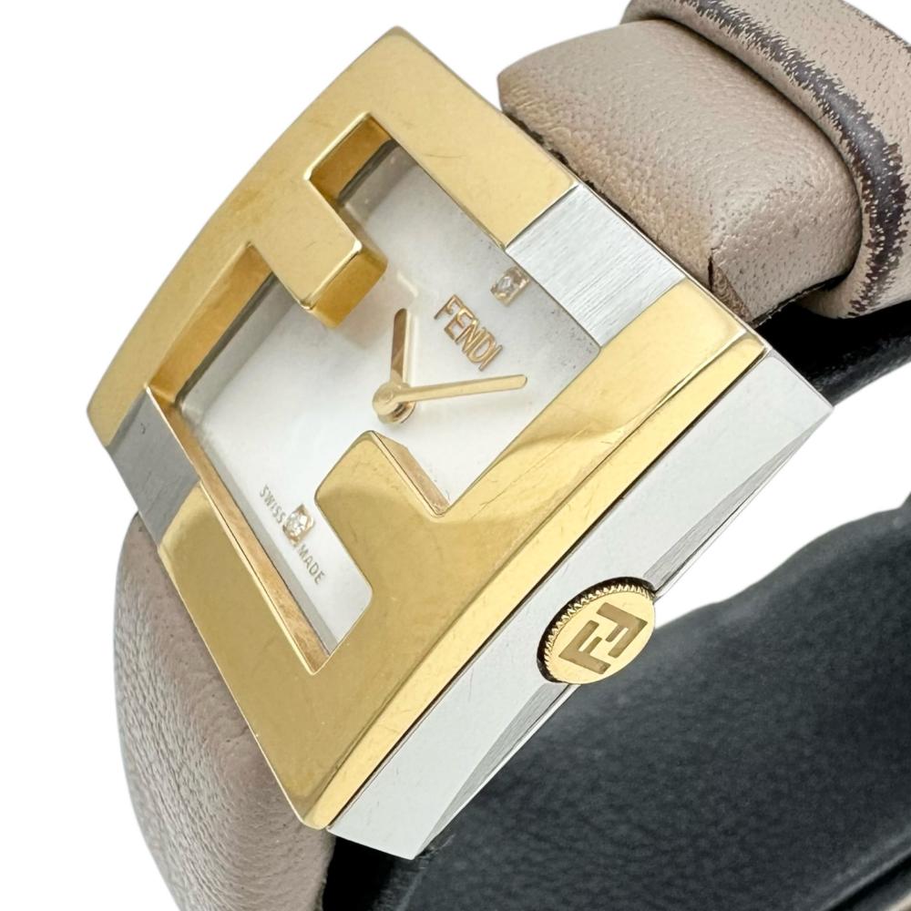 Fendi Mania Quartz Watch Stainless Steel/Leather