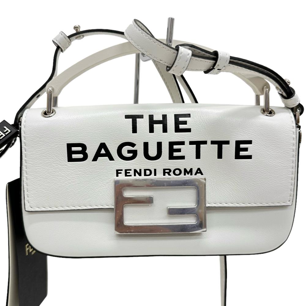 Fendi Leather Phone Baguette Shoulder Bag