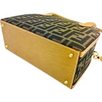 Fendi Canvas 2WAY Shoulder Handbag Beige