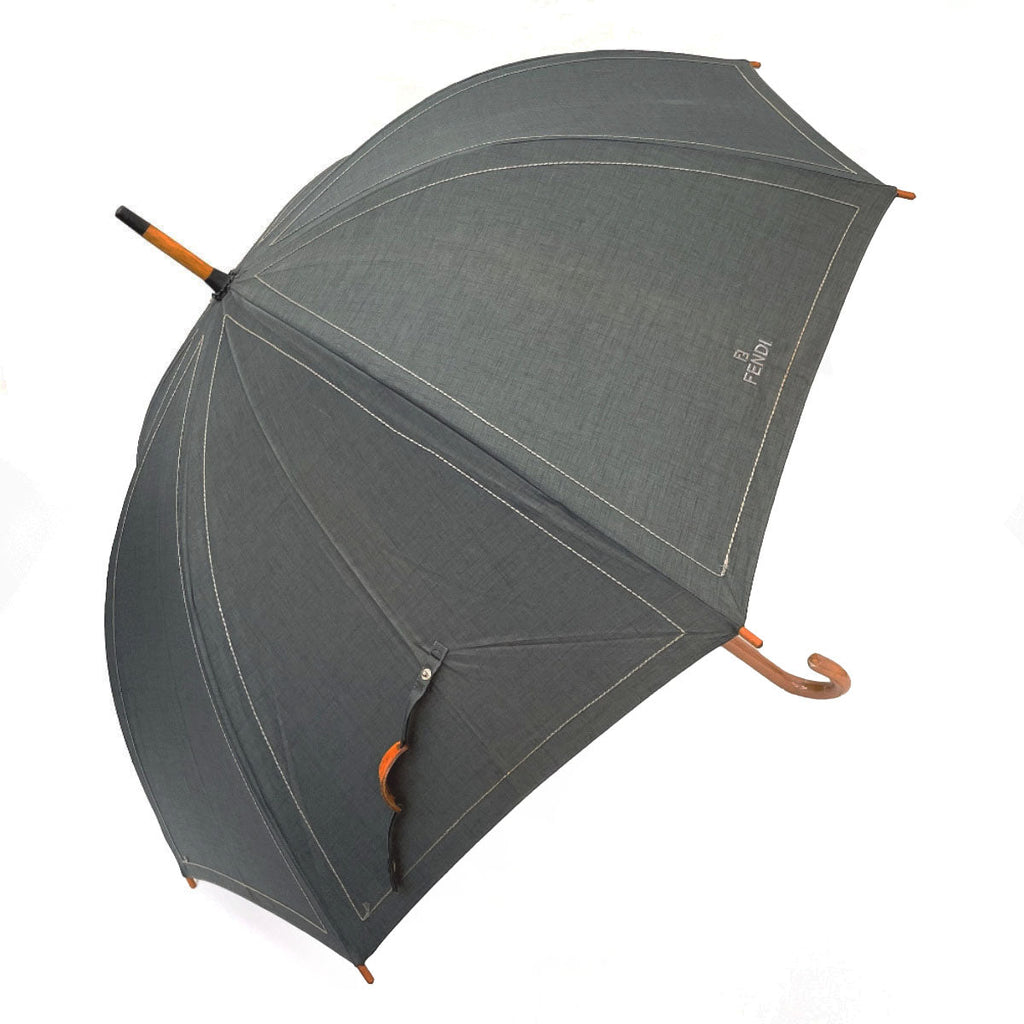 Fendi Nylon Umbrella Grey Unisex