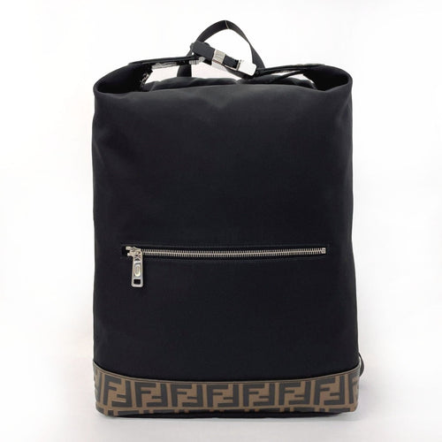 Fendi Nylon/Leather Zucca Backpack Black