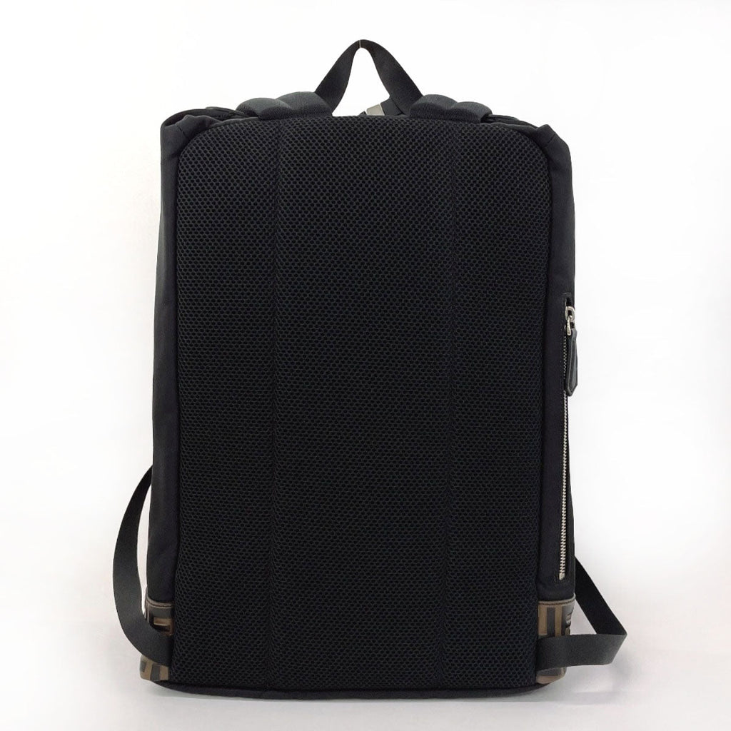 Fendi Nylon/Leather Zucca Backpack Black