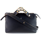 Fendi Black Leather Small Pearl Embellished By The Way Satchel
