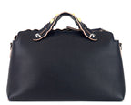 Fendi Black Leather Small Pearl Embellished By The Way Satchel
