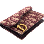 DIOR Saddle Lotus Dior Oblique Jacquard Wallet