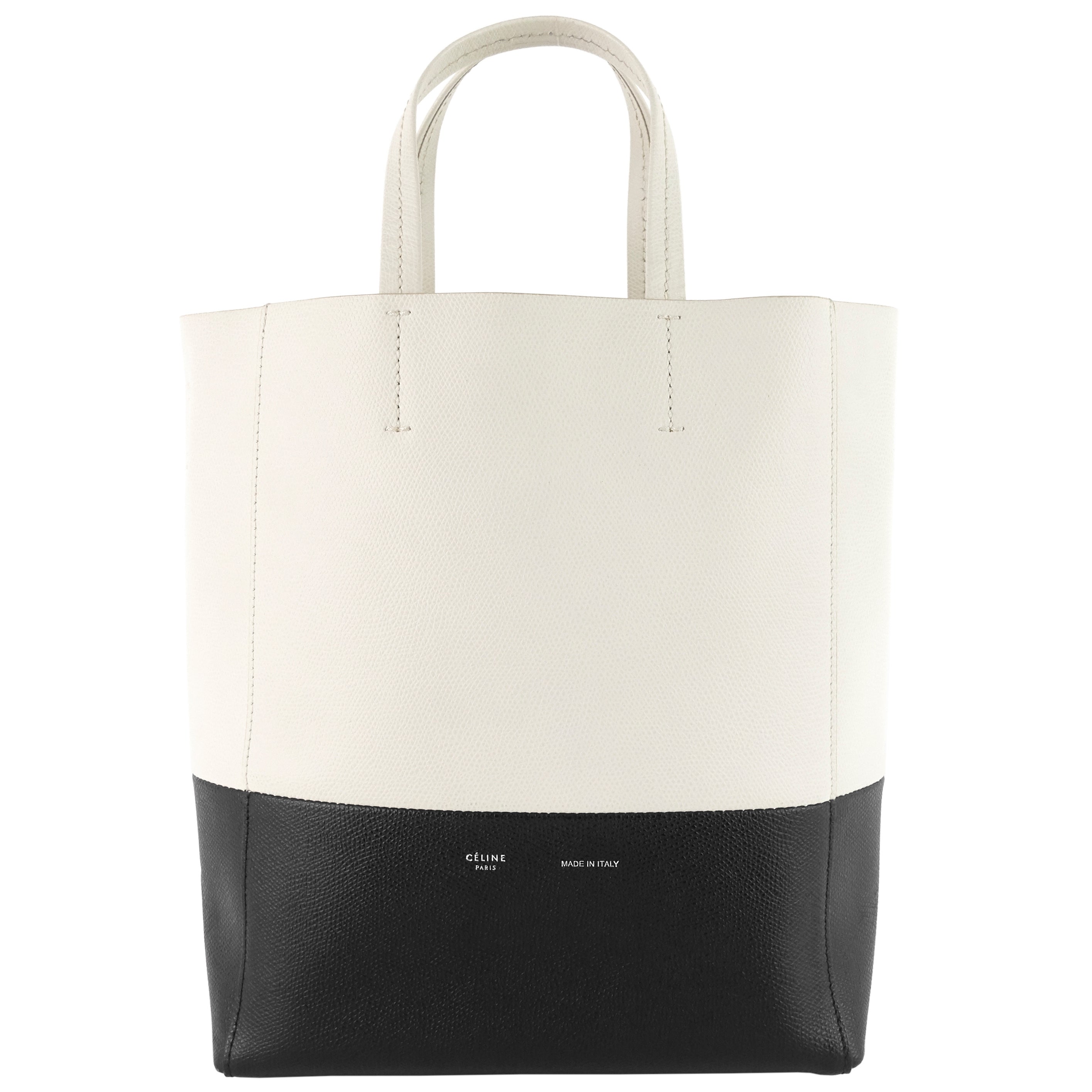 CELINE Vertical Cabas Small Bicolour Tote Bag