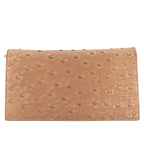 BOTTEGA VENETA Intrecciato Ostrich Leather Long Wallet