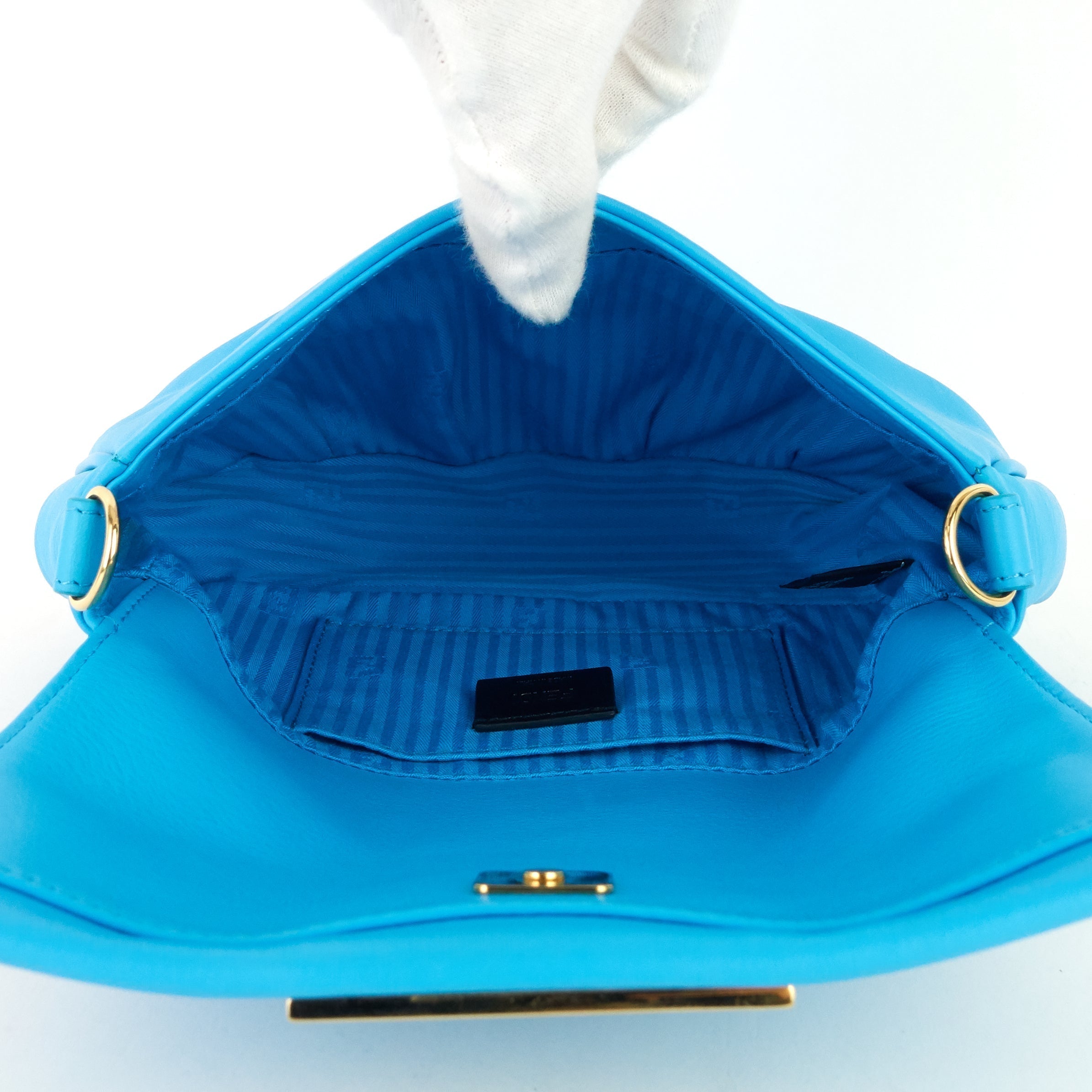Fendista Lambskin Leather Pochette Crossbody Bag