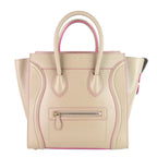 CELINE Luggage Mini Calfskin Leather Handbag