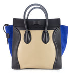 CELINE Luggage Mini Tricolour Leather and Suede Bag