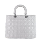 DIOR Lady Dior Large Lambskin Leather Bag
