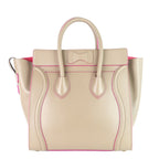 CELINE Luggage Mini Calfskin Leather Handbag