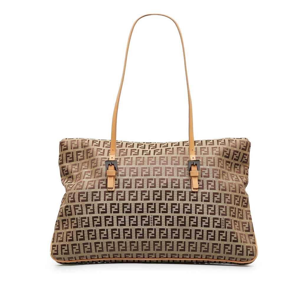 FENDI Zucchino Double Flap Tote Tote Bag