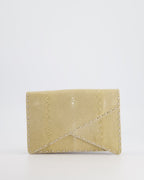 Bottega Veneta Beige Stingray Envelope Double Flap Clutch Bag