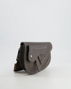 Christian Dior Brown Saddle Pouch Bag with Silver Hardware