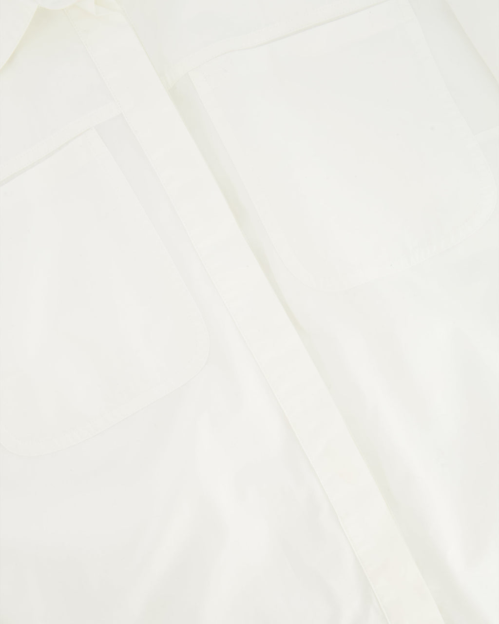 Fendi White Long-Sleeve Shirt Dress with Pockets and Logo Detail Size IT 42 (UK 10)