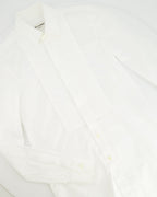 Saint Laurent White Long-Sleeve Button-Up Shirt Size FR 34 (UK 6)