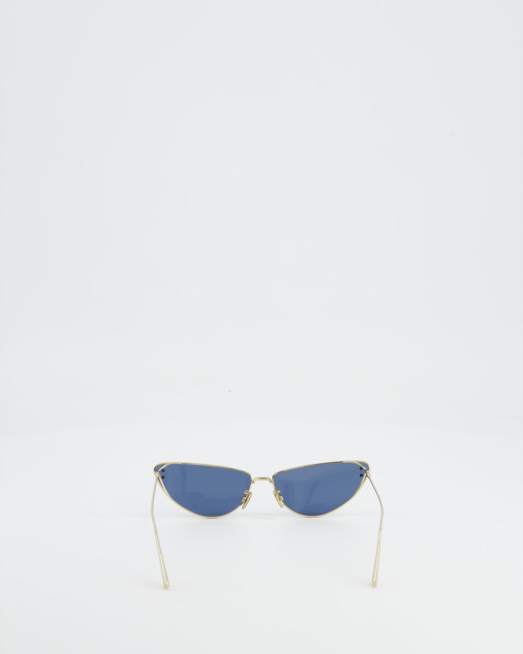 Christian Dior Gold Frame Cat eye Sunglasses with Black Lens Details