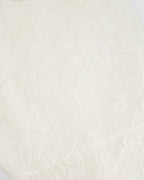 Fendi Pearl White Textured Sleeveless Dress with Mink Fur Detailing Size IT 42 (UK 10)