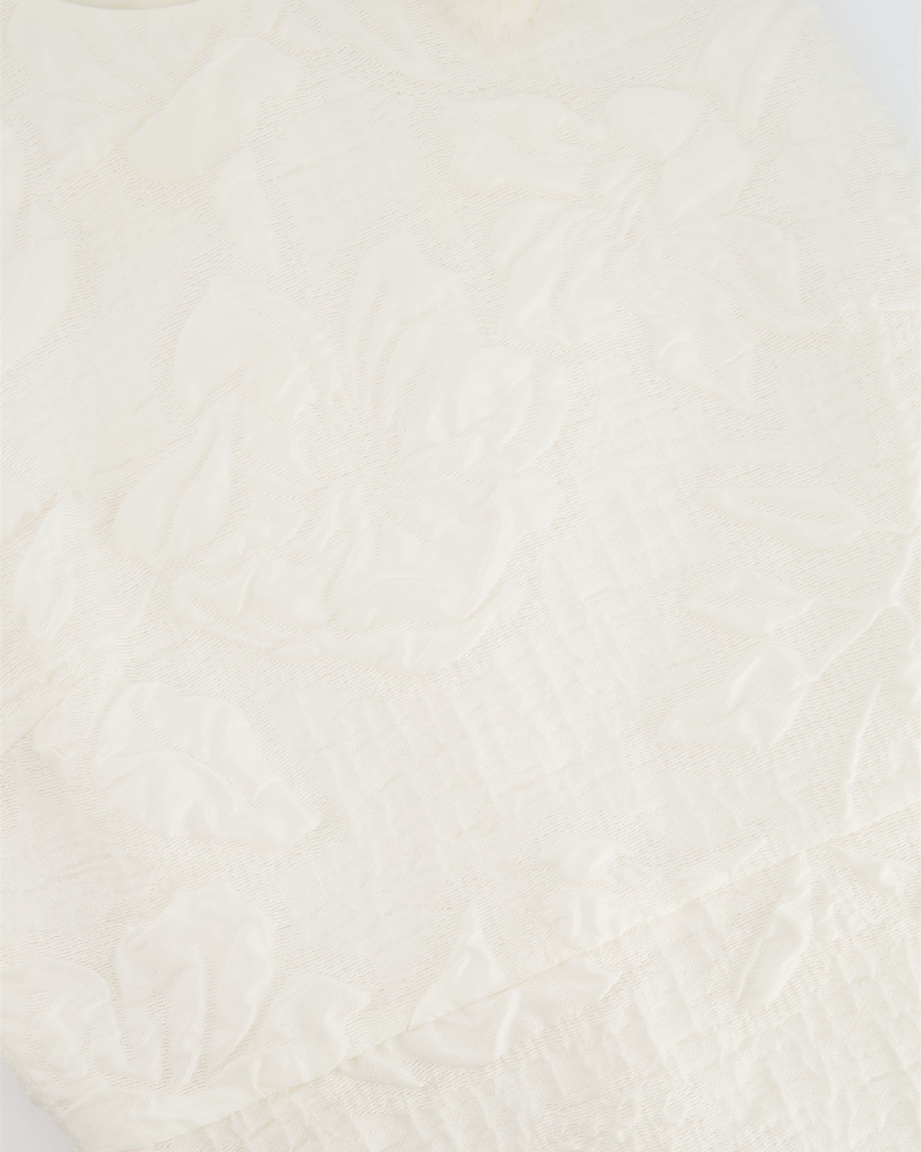 Fendi Pearl White Textured Sleeveless Dress with Mink Fur Detailing Size IT 42 (UK 10)