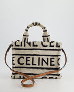 Celine Logo White and Black Thais Small Textile Bag RRP - £1350