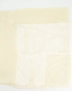 Christian Dior Sheer Ivory Chiffon Logo Scarf 90x90cm