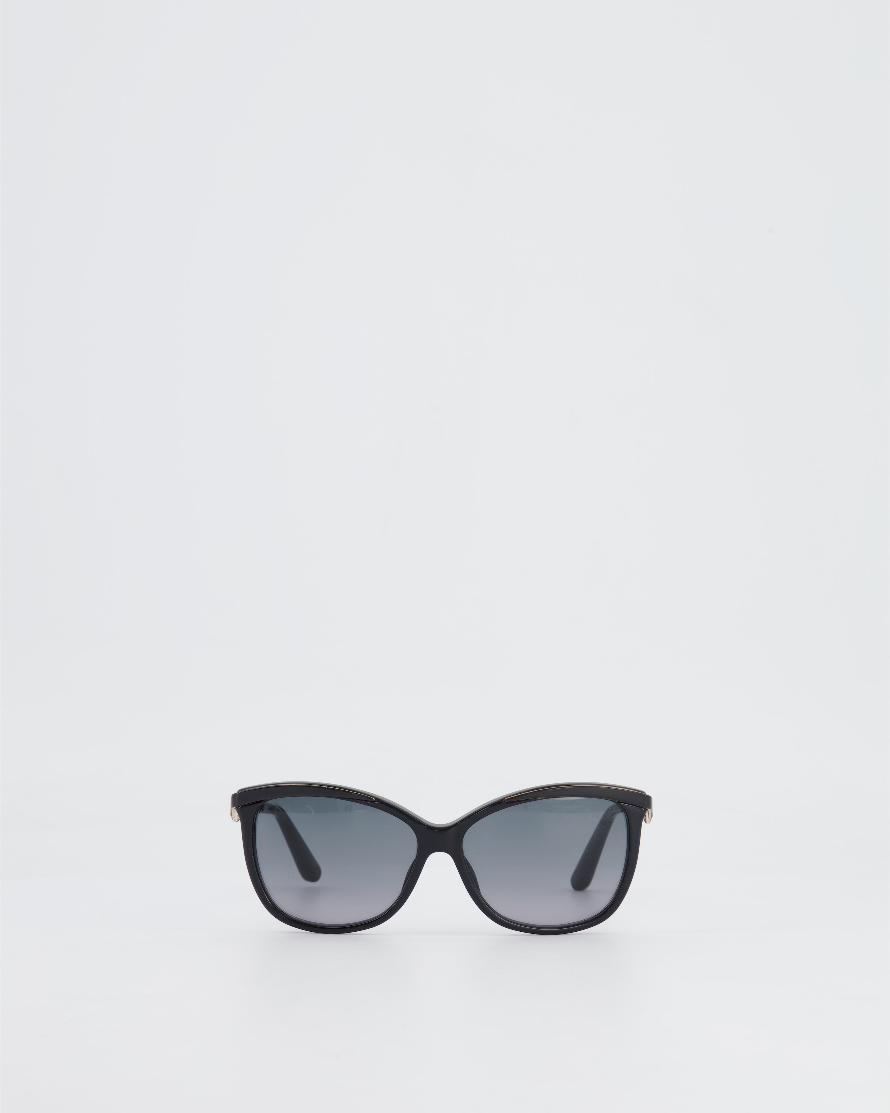 Dior Black Sunglasses with Blue and Gold Logo Detailing