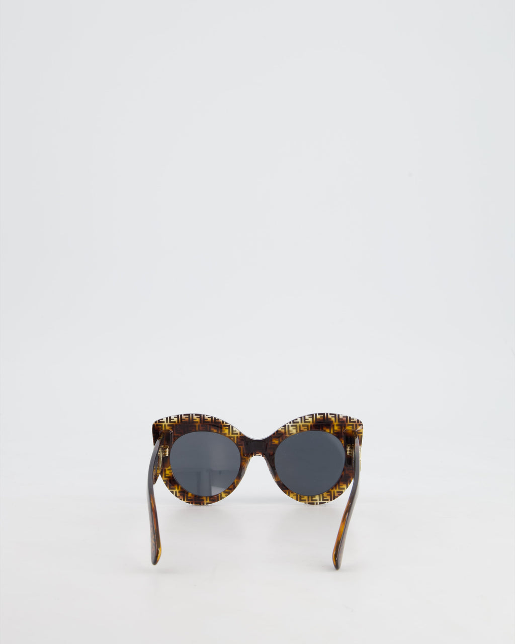 Fendi Brown Logo Cat Eye Oversized Sunglasses