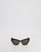 Saint Laurent Black Cat-Eye Acetate Sunglasses