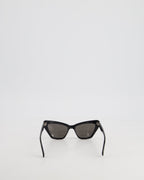 Saint Laurent Black Cat-Eye Acetate Sunglasses