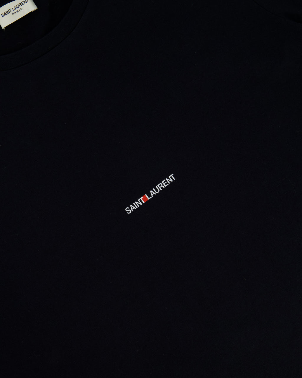 Saint Laurent Black Cotton Logo T-Shirt Size Medium (UK 10)