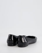 Fendi Black Patent Leather Ballet Flats Size EU 36
