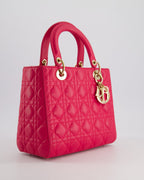 *FIRE PRICE* Christian Dior Hot Pink Lady Dior Bag in Cannage Lambskin with Silver Hardware RRP £5,300