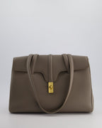 Celine Taupe Medium Soft 16 Bag in Calfskin Leather with Gold Hardware RRP £2,400
