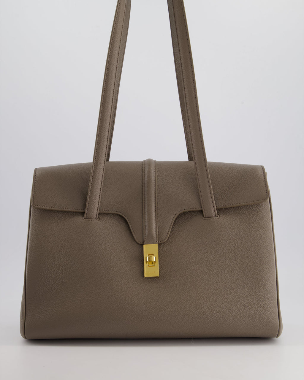 Celine Taupe Medium Soft 16 Bag in Calfskin Leather with Gold Hardware RRP £2,400