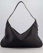 Celine Black Medium Romy Shoulder Bag in Supple Grained Calfskin Leather with Gold Hardware RRP £2,300