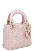 CHRISTIAN DIOR Cannage Mini Lady Dior Leather Rose