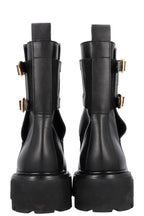 CELINE Buckled Plateau Moto Boots Black
