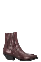 CELINE Cowboy Ankle Boots Burgundy