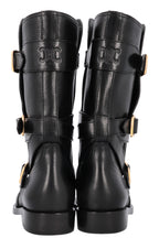 CELINE Lyra Triple Buckles Ankle Boots Black